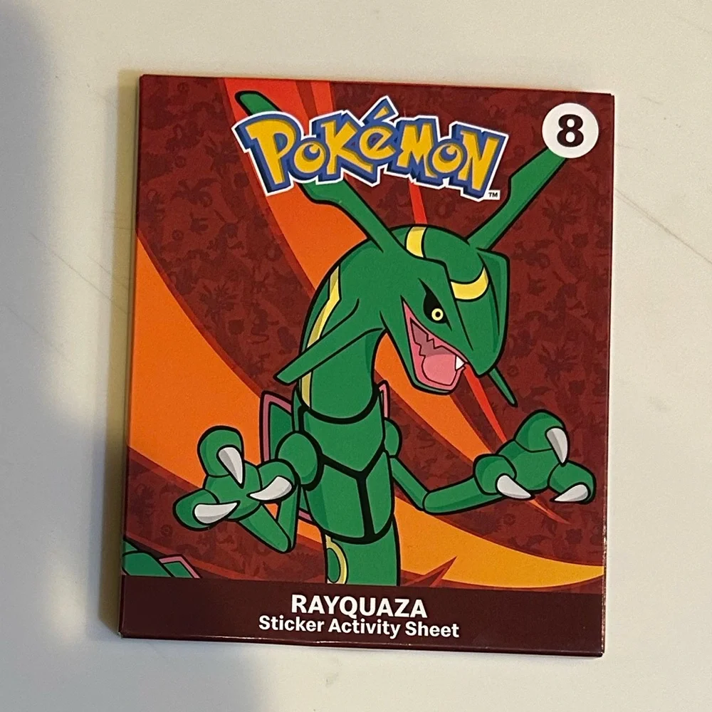 POKÉMON RAYQUAZA 2025 MCDONALDS #8 COLLECTIBLE w/ CARDS SEALED STICKER ACTIVITY